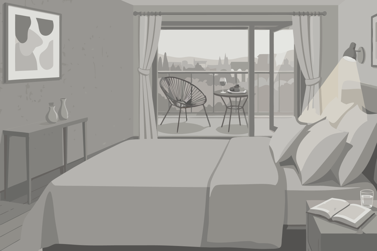 Budget Double Room with Private External Bathroom (140cm Bed)